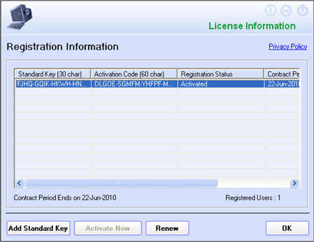 eScan register