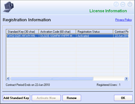 eScan Registration