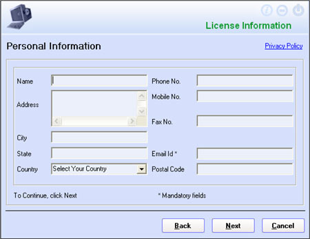 eScan Registration
