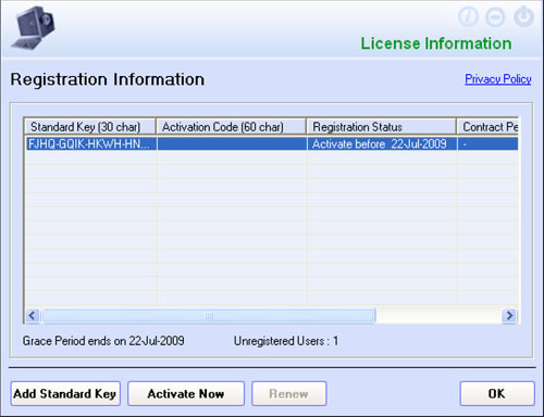 eScan register