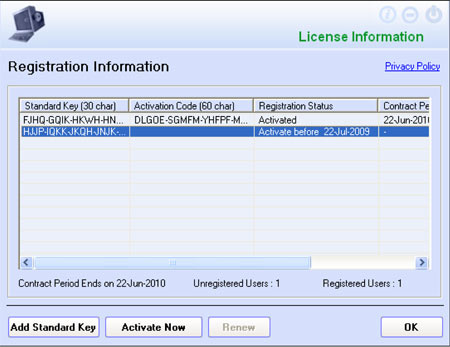 eScan Registration