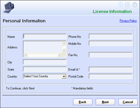 eScan register
