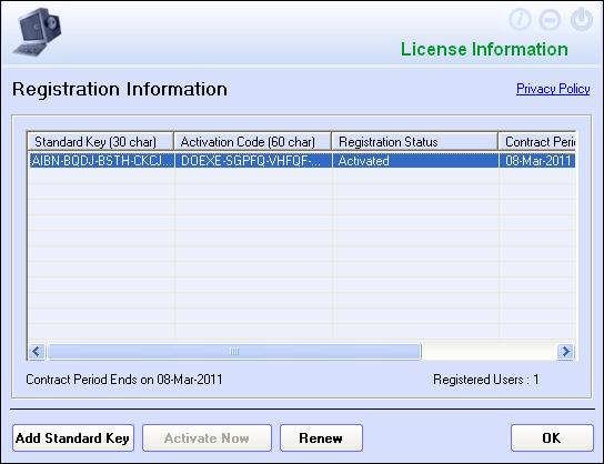 eScan register